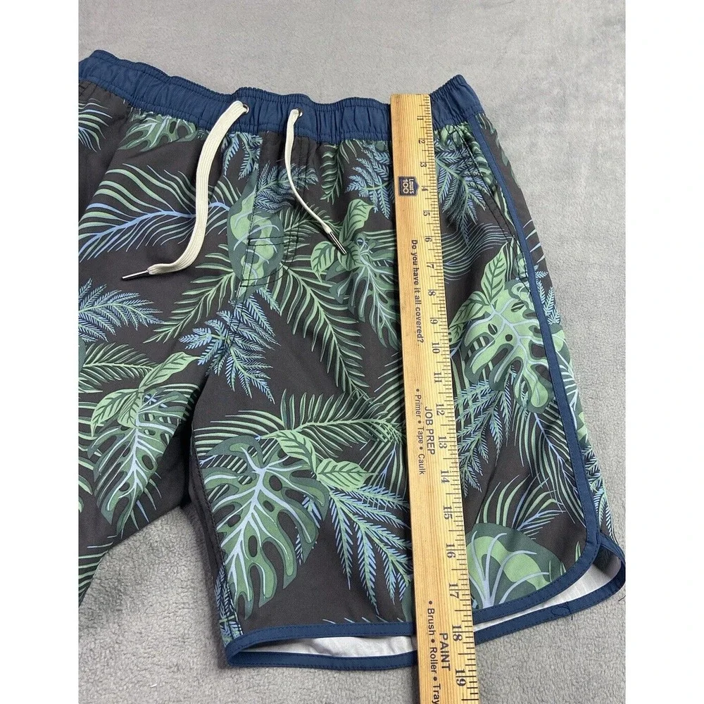 Fair Harbor Shorts Mens Medium Swim Green Tropical Palm 8